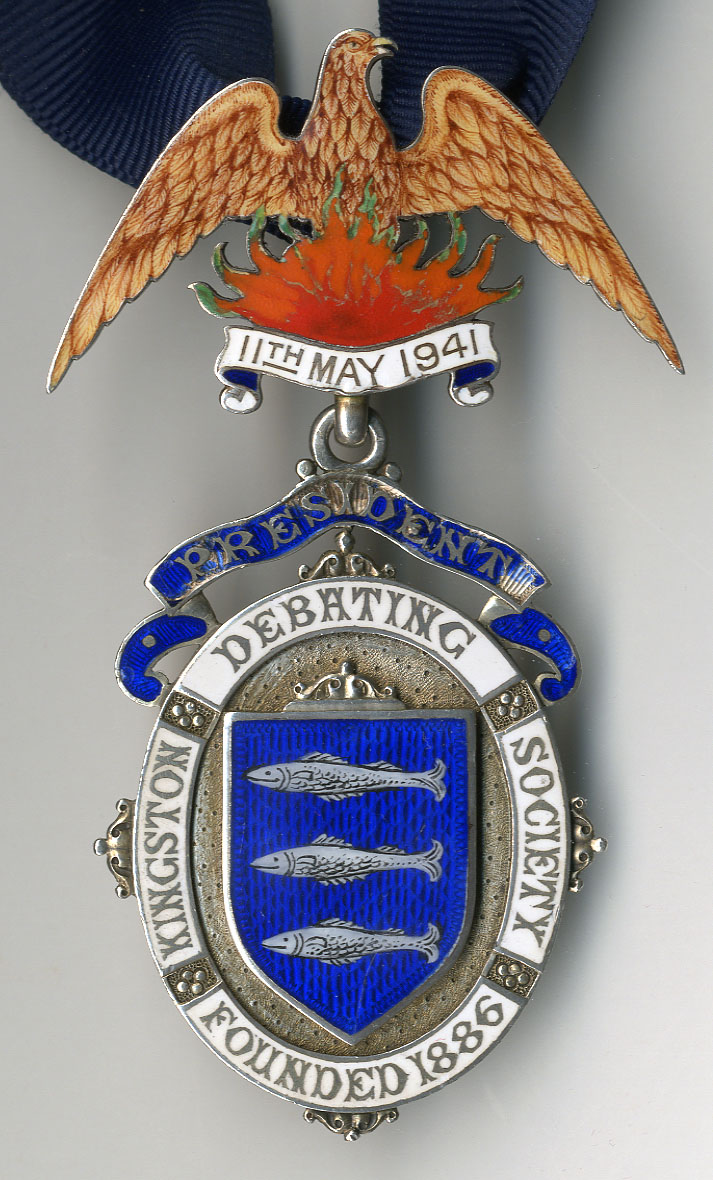Kingston Debating Society presidential medallion